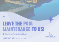 Pool Maintenance Service Postcard