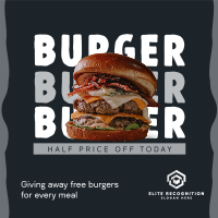 Free Burger Special Linkedin Post Image Preview