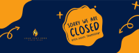 Cafe Closed Notification Facebook Cover