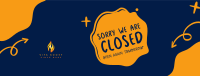 Cafe Closed Notification Facebook Cover Image Preview