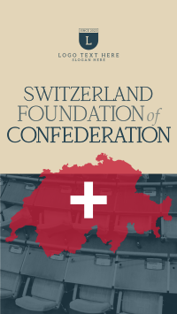 Switzerland Map Confederation Instagram Story Design