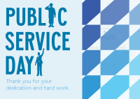 Minimalist Public Service Day Reminder Postcard