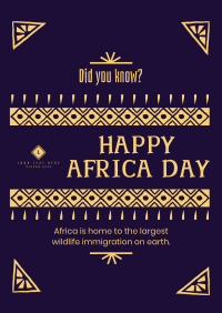 Decorative Africa Day Poster