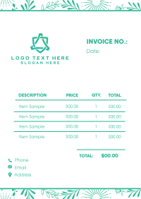 Floral Invoice Image Preview