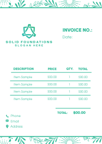 Floral Invoice