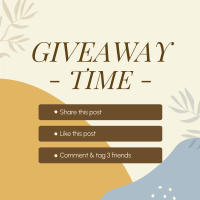 Organic Leaves Giveaway Mechanics Instagram Post