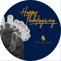 Thanksgiving Turkey Peeking Instagram Profile Picture