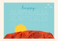 Australia Uluru Postcard