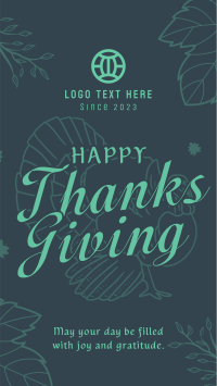 Thanksgiving Greeting Simple Instagram Reel Design