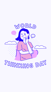 Woman Thinking Day Instagram Story