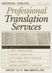 Minimalist Translation Services Flyer