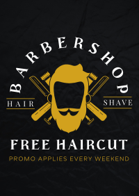 Haircut Promo Poster Design