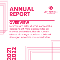 Annual Report Lines Instagram Post Design