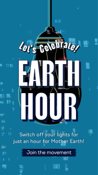 Earth Hour Light Bulb Facebook Story Design