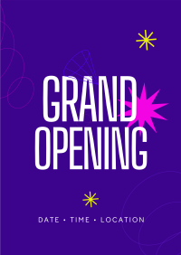 Modern Abstract Grand Opening Poster