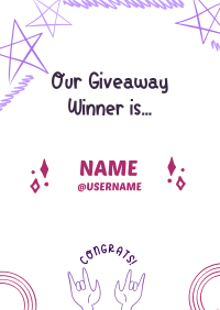 Very Peri Giveaway Winners Flyer