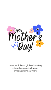 Mother's Day Colorful Flowers Facebook Story