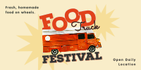 Food Truck  Festival Twitter Post Design