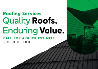 Minimalist Roofing Services Postcard