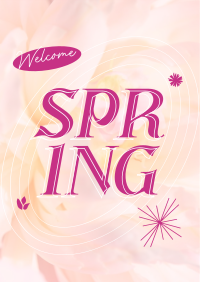 Floral Welcome Spring Flyer Design