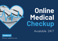 Online Medical Checkup Postcard