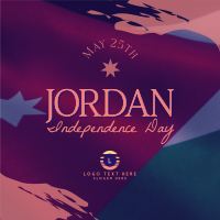 Jordan Independence Flag  Instagram Post Design