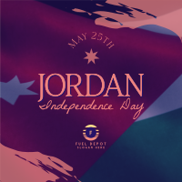 Jordan Independence Flag  Instagram Post Image Preview