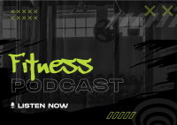 Grunge Fitness Podcast Postcard