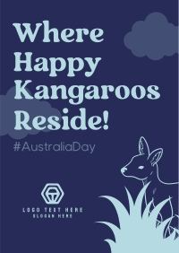 Fun Kangaroo Australia Day Flyer