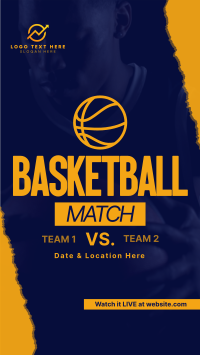 Upcoming Basketball Match Facebook Story Design