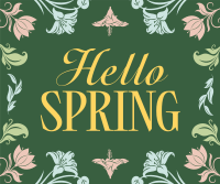 Vintage Spring Pattern Facebook Post