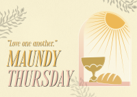 Holy Thursday Bread & Wine Postcard