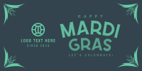 Festive Mardi Gras Twitter Post