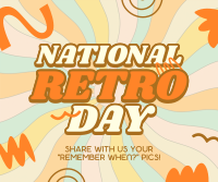 Swirly Retro Day Facebook Post