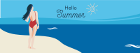 Hello Summer Scenery Facebook Cover Design