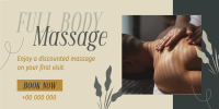 Relaxing Massage Therapy Twitter Post