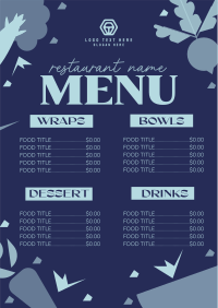 Fun Trendy Salad Bar Menu