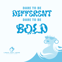 Dare To Be Bold Instagram Post Design