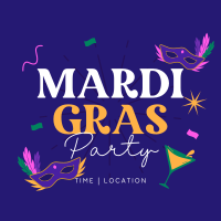 Mardi Gras Party Linkedin Post