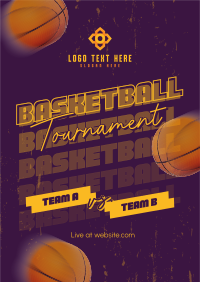 Basketball Game Tournament Poster