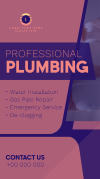 Modern Professional Plumbing Facebook Story