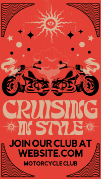 Psychedelic Motorcycle Show Instagram Reel Design