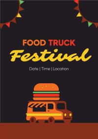 Festive Food Truck Flyer Design