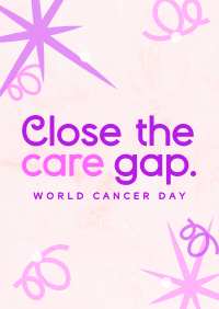 Swirls and Dots World Cancer Day Flyer