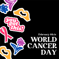 Cancer Day Stickers Instagram Post