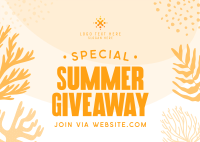 Corals Summer Giveaway Postcard