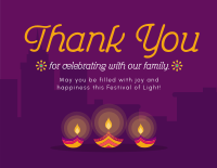 Diwali Celebration Thank You Card