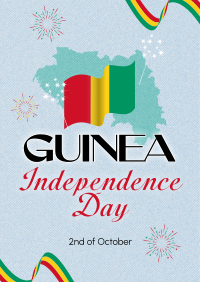 Guinea Independence Day Ribbon Flyer