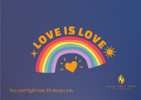 Love Is Love Postcard