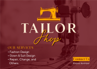 Tailoring Shop Postcard example 2